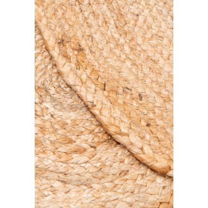 Natürlicher runder Juteteppich Ø 140 cm, beige