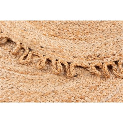 Natürlicher runder Teppich JUTA 100 cm beige