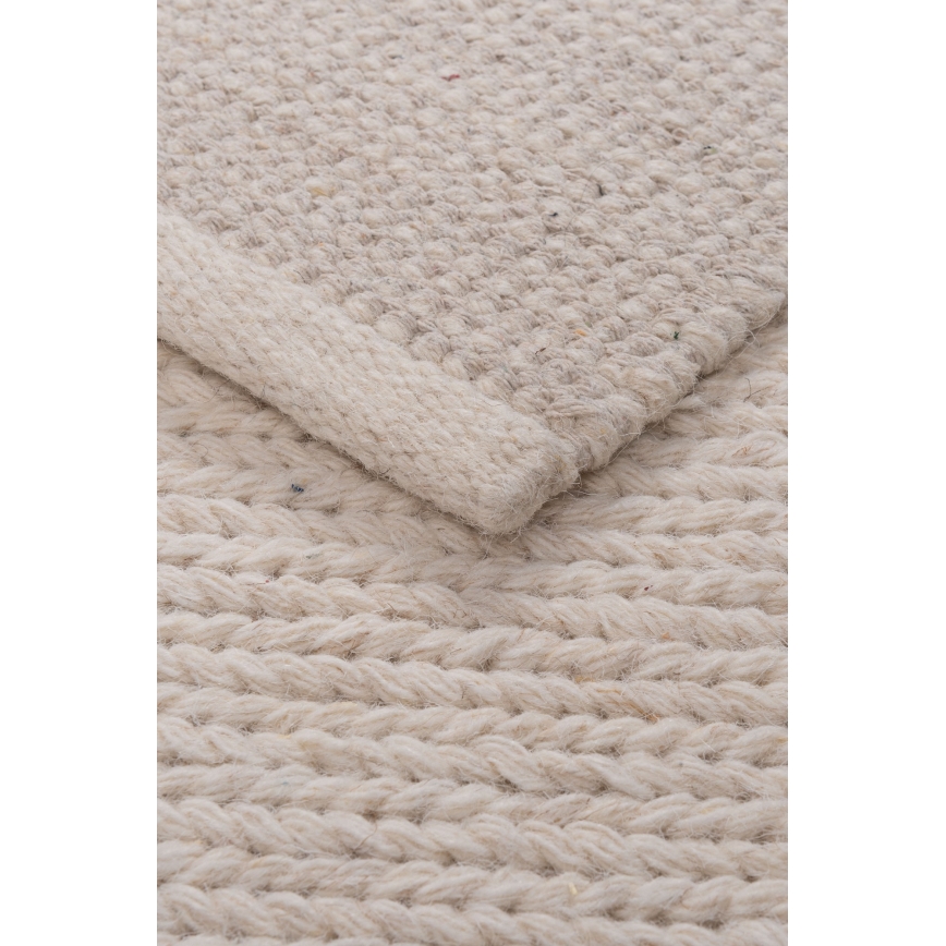 Naturteppich FIR WOOL, 70 × 140 cm, 2600 g/m², creme