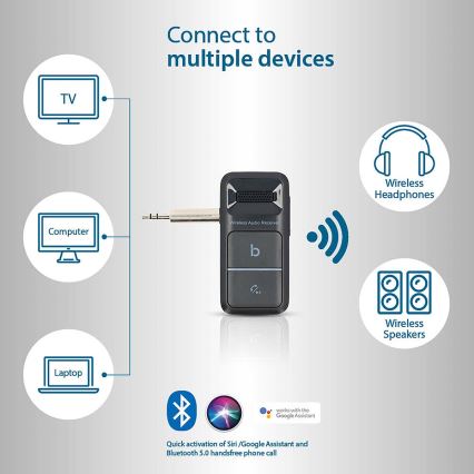 Récepteur AUX Bluetooth portable