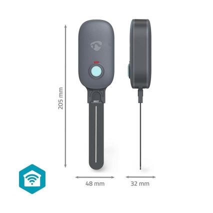 Nedis BTSM1GY - Sensore di umidità del suolo 3xAAA Wi-Fi Tuya IP55