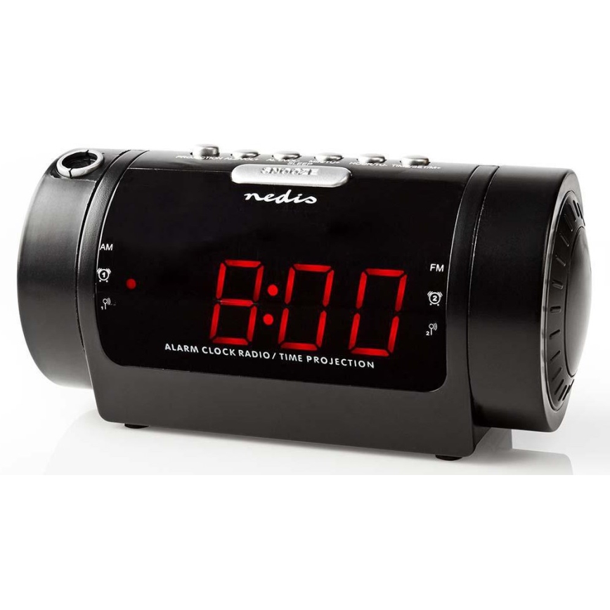 Radiosveglia con display LED e proiettore 230V