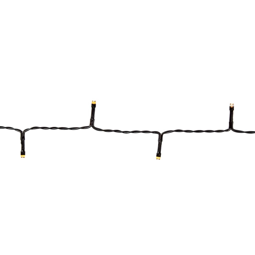Catena luminosa LED per esterni 48 LED / 7 funzioni / 3x AA 4,1 m IP44 bianco caldo