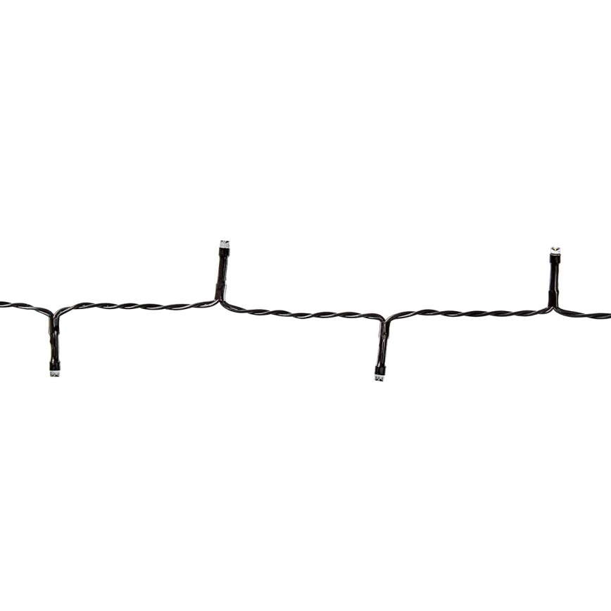 Catena natalizia LED 96xLED/7 funzioni/3xAA 7,7m IP44 bianco caldo