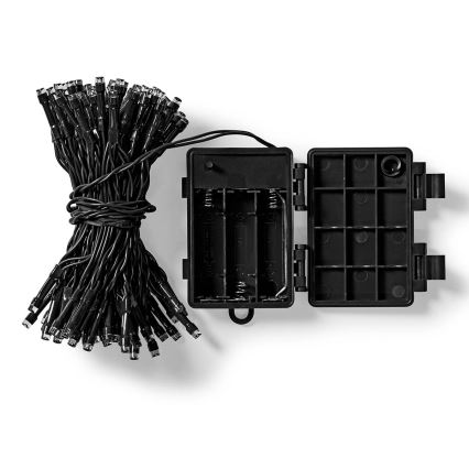 LED Guirlande d'extérieur 96xLED/7 fonctions/3xAA 7,7m IP44 blanc chaud