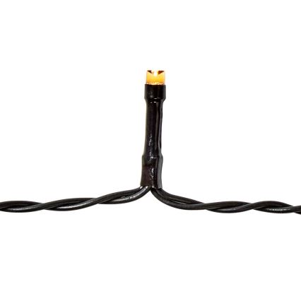 LED Außen  Lichterkette 96xLED/7 Funktionen/3xAA 7,7m IP44 warmweiß