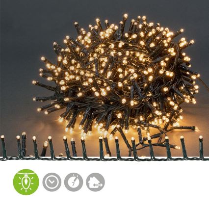 Guirlande LED d'extérieur 700xLED/7 fonctions 17m IP44 blanc chaud