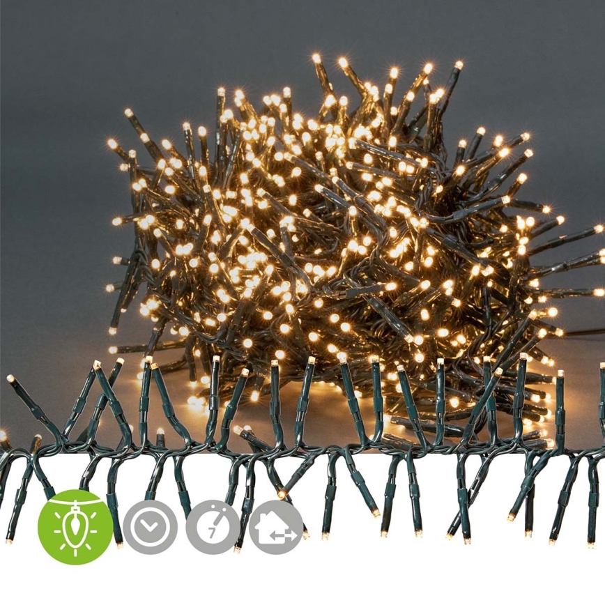 LED-Außen-Lichterkette 768xLED/7 Funktionen 8,6m IP44 warmweiß