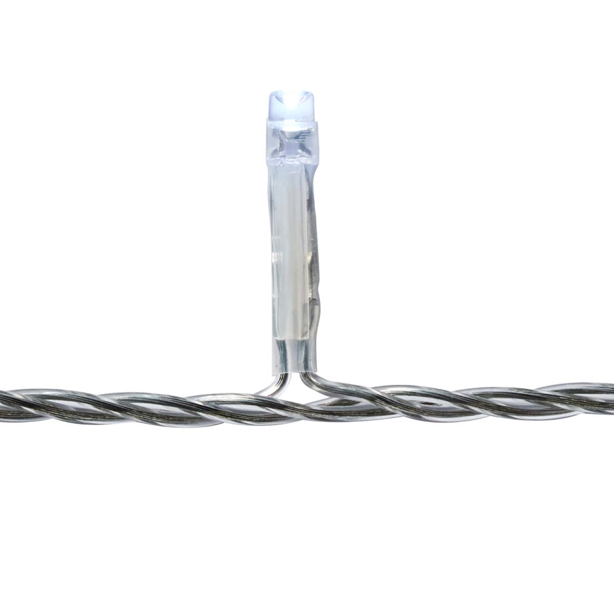 Tenda luminosa LED da esterno 180 LED/7 funzioni 10,9m IP44 bianco freddo