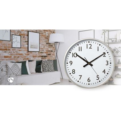 Wanduhr Ø 38 cm 1xAA Weiß