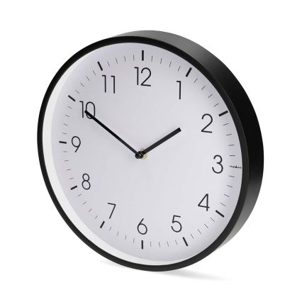 Wanduhr Ø 30,8 cm 1xAA schwarz
