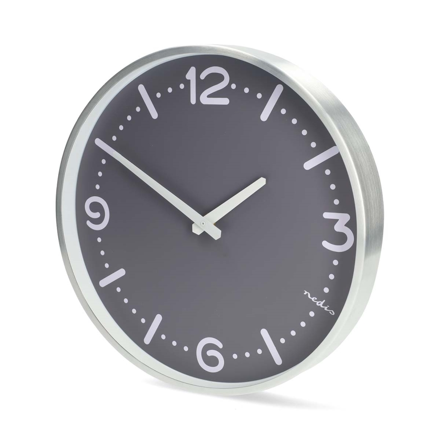 Orologio da parete Ø 30,5 cm, 1xAA, cromo opaco