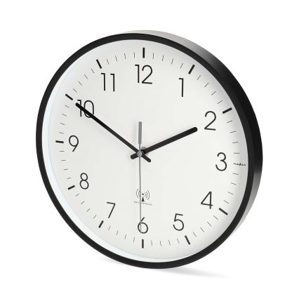Orologio da parete Ø 30,5 cm, 1x AA, nero