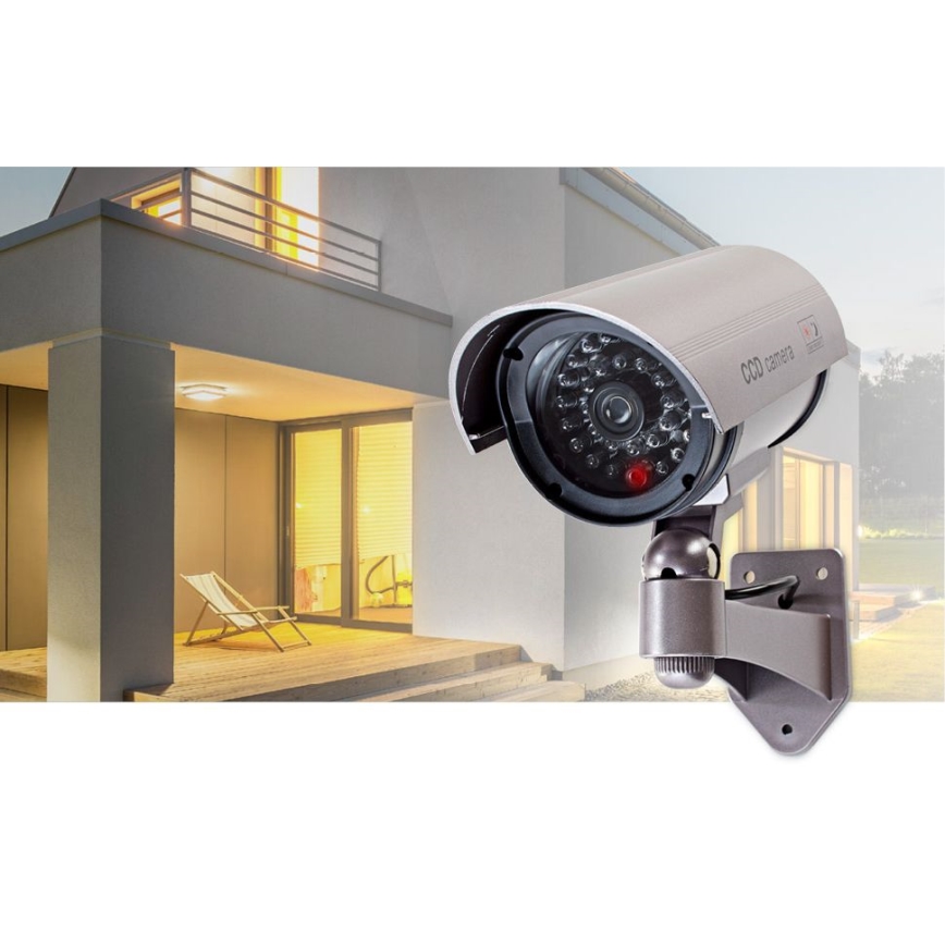 LED Fausse caméra de surveillance 2xAA IP44