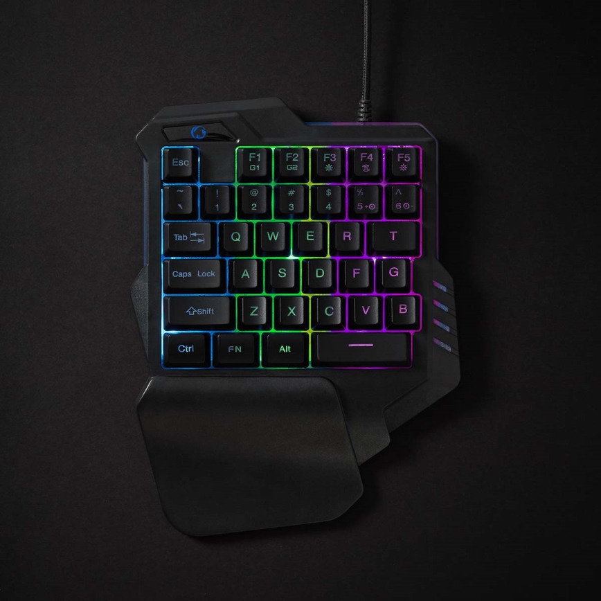 Clavier gaming à une main LED RGB 5V