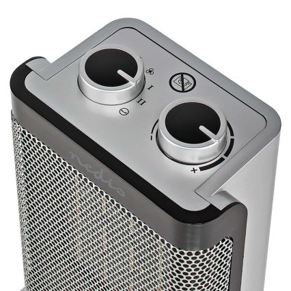 Ventilatore con resistenza in ceramica 1000/1500W/230V argento