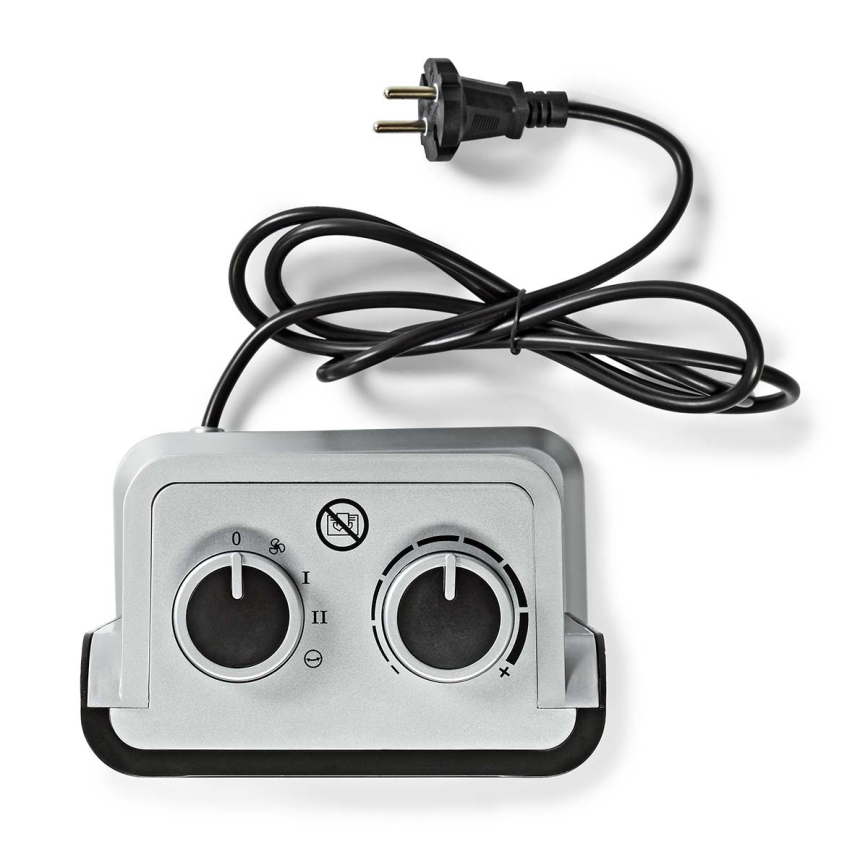 Ventilatore con resistenza in ceramica 1000/1500W/230V argento