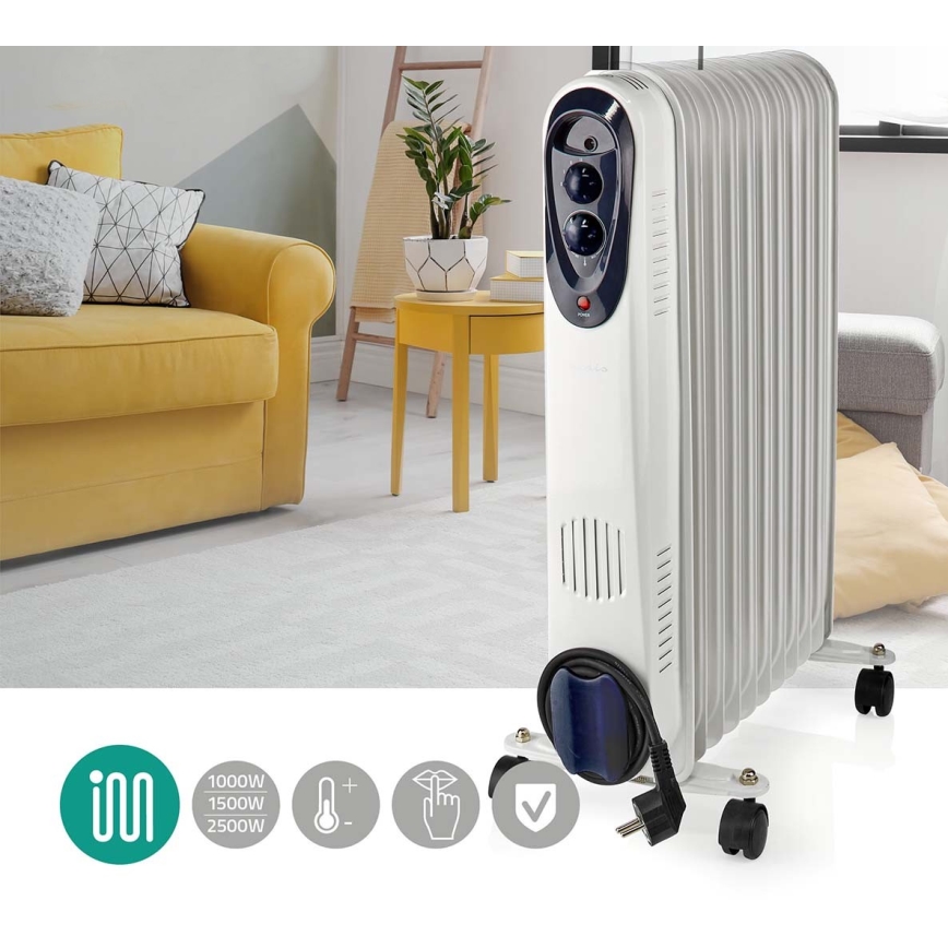 Radiateur à huile portable avec 11 côtes 1000/1500/2500W/230V