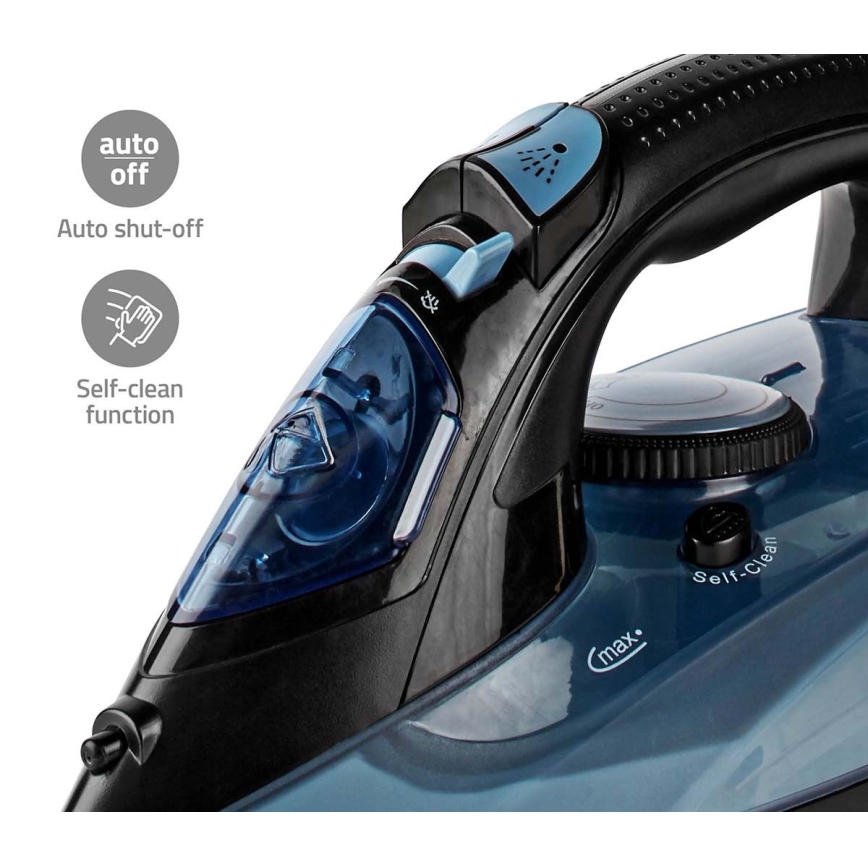 Ferro a vapore 2600W/230V nero/blu