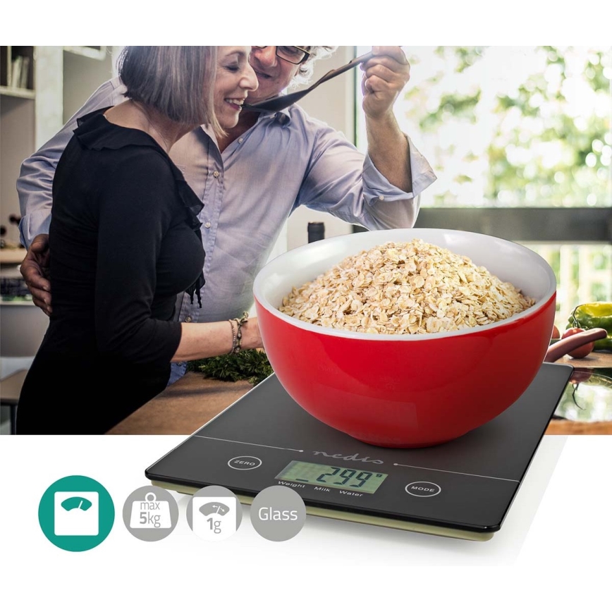 Bilancia da cucina digitale 1xCR2032 nero