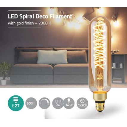 Dimmbares LED-Leuchtmittel FILAMENT T65 E27/8,5W/230V 2000K