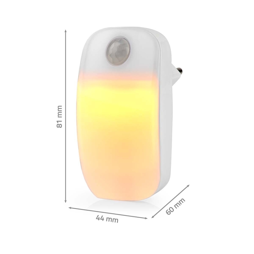 LED Lampada a zoccolo orientabile con sensore di movimento e crepuscolare LED/0,55W/230V bianco