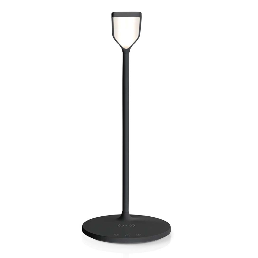 LED Dimmerabile touch flexible lampada da tavolo con 15W ricarica wireless Qi LED/5,5W/230V 2700-6500K nero