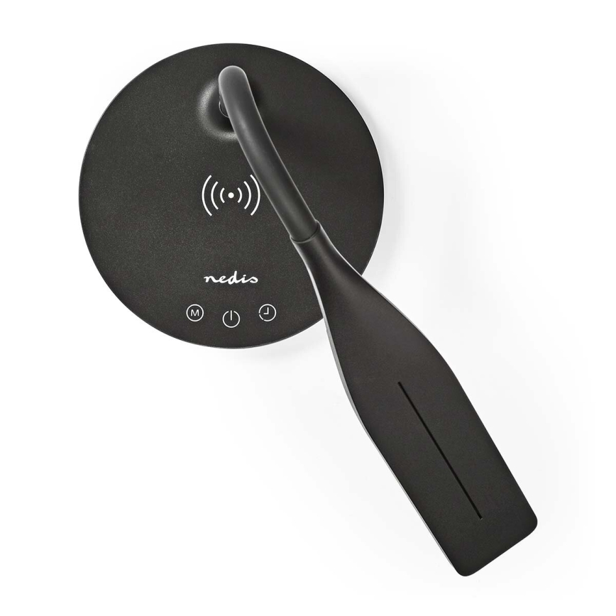 LED Dimmerabile touch flexible lampada da tavolo con 15W ricarica wireless Qi LED/5,5W/230V 2700-6500K nero