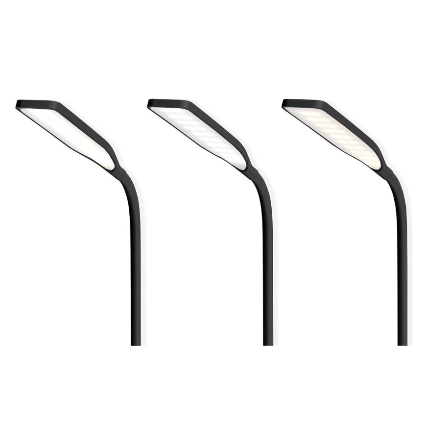 LED Dimmerabile touch flexible lampada da tavolo con 15W ricarica wireless Qi LED/5,5W/230V 2700-6500K nero