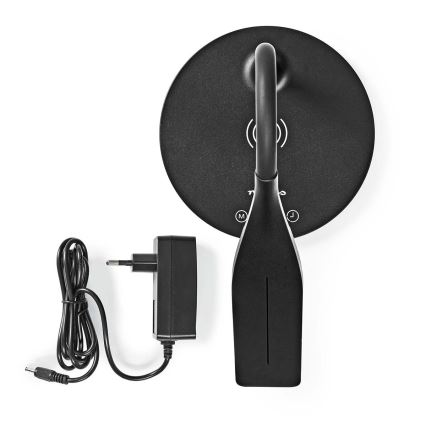 LED Dimmerabile touch flexible lampada da tavolo con 15W ricarica wireless Qi LED/5,5W/230V 2700-6500K nero