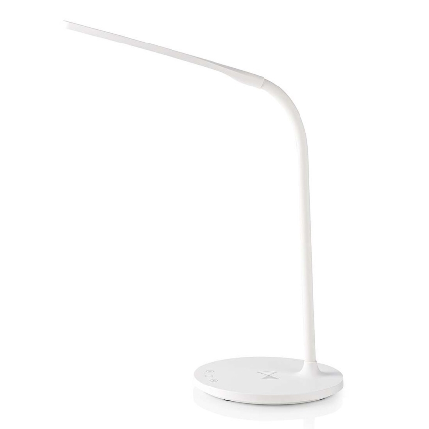 LED Dimmerabile touch flexible lampada da tavolo con 15W ricarica wireless Qi LED/5,5W/230V 2700-6500K bianco