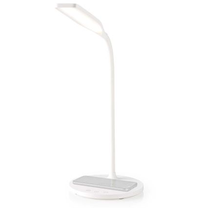 LED Dimmerabile touch flexible lampada da tavolo con 15W ricarica wireless Qi LED/5,5W/230V 2700-6500K bianco