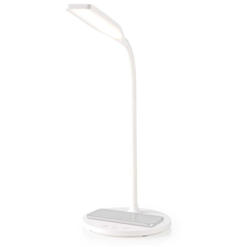 LED Dimmerabile touch flexible lampada da tavolo con 15W ricarica wireless Qi LED/5,5W/230V 2700-6500K bianco