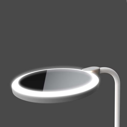 Lampe LED tactile rechargeable dimmable avec miroir LED/6W/1200 mAh 3000/4000/5700K IRC 90 blanche