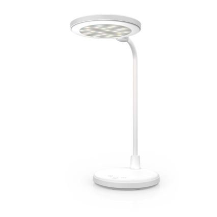 Lampe LED tactile rechargeable dimmable avec miroir LED/6W/1200 mAh 3000/4000/5700K IRC 90 blanche