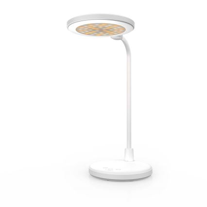 Lampe LED tactile rechargeable dimmable avec miroir LED/6W/1200 mAh 3000/4000/5700K IRC 90 blanche