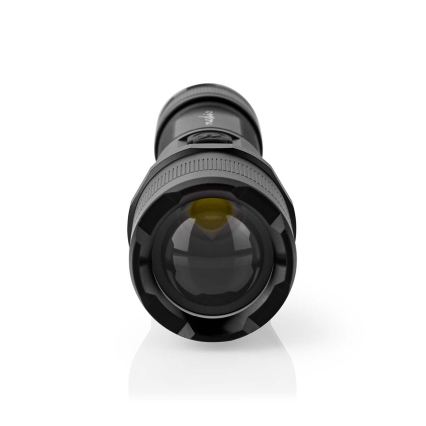 Torcia ricaricabile a LED dimmerabile in alluminio 10W/5V 2200 mAh IPX4 nera