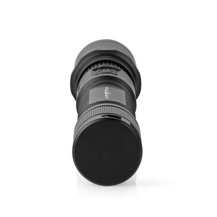 Torcia ricaricabile a LED dimmerabile in alluminio 10W/5V 2200 mAh IPX4 nera