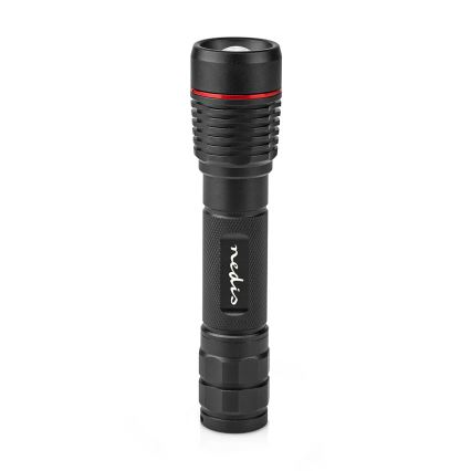 Torcia ricaricabile dimmerabile in alluminio a LED 10W/5V 2200 mAh IPX7 nera