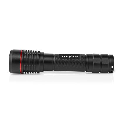 Torcia ricaricabile dimmerabile in alluminio a LED 10W/5V 2200 mAh IPX7 nera