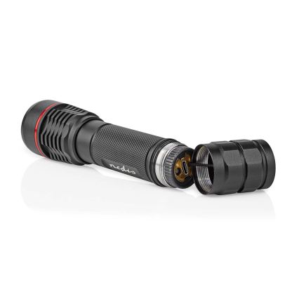 Torcia ricaricabile dimmerabile in alluminio a LED 10W/5V 2200 mAh IPX7 nera
