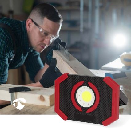 Projecteur à intensité variable et rechargeable avec batterie portative LED/10W/3000 mAh IPX2