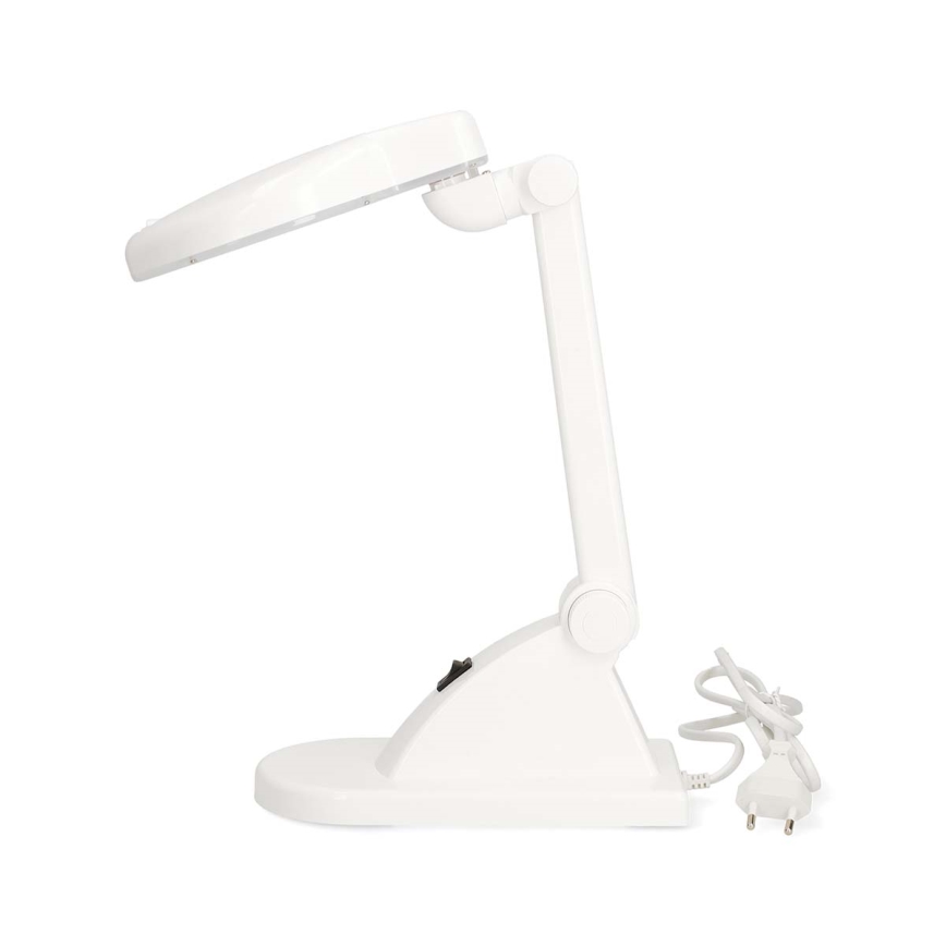 Lampada da tavolo LED con lente d'ingrandimento LED/6W/230V bianca
