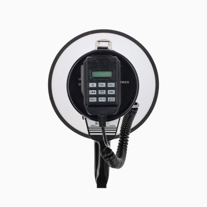 Megafono con microfono esterno USB 25W/8xC bianco/nero