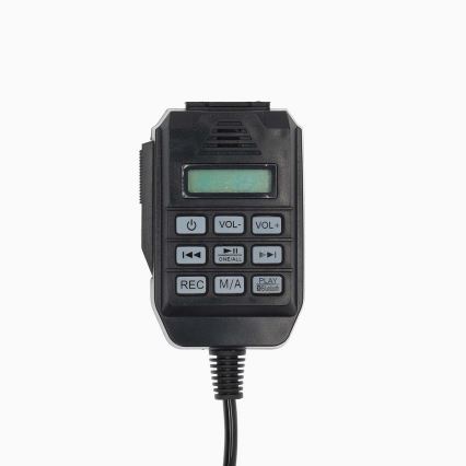 Mégaphone avec micro externe USB 25W/8xC blanc/noir