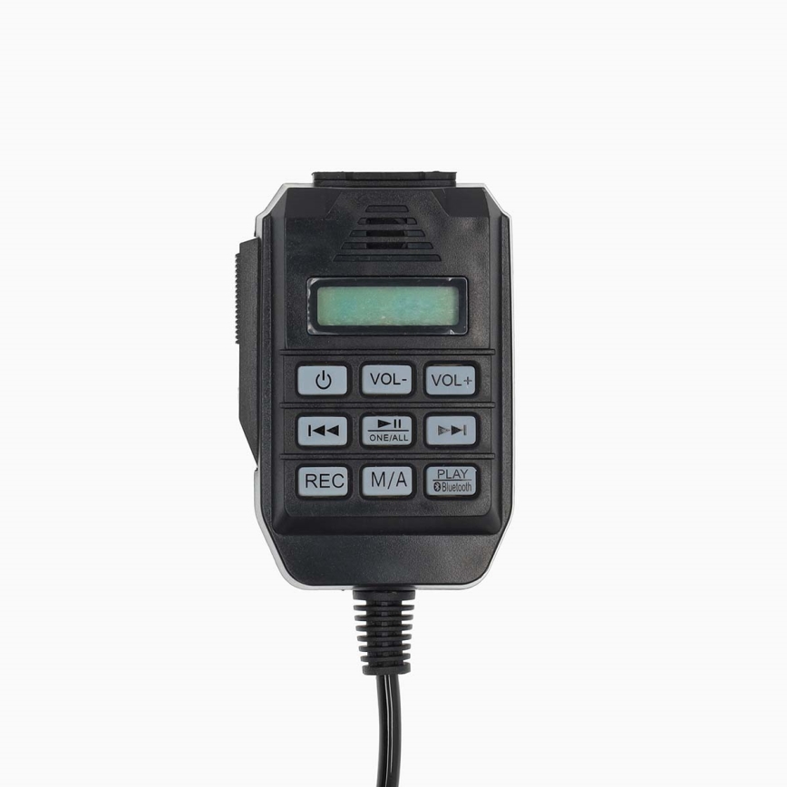 Mégaphone avec micro externe USB 25W/8xC blanc/noir