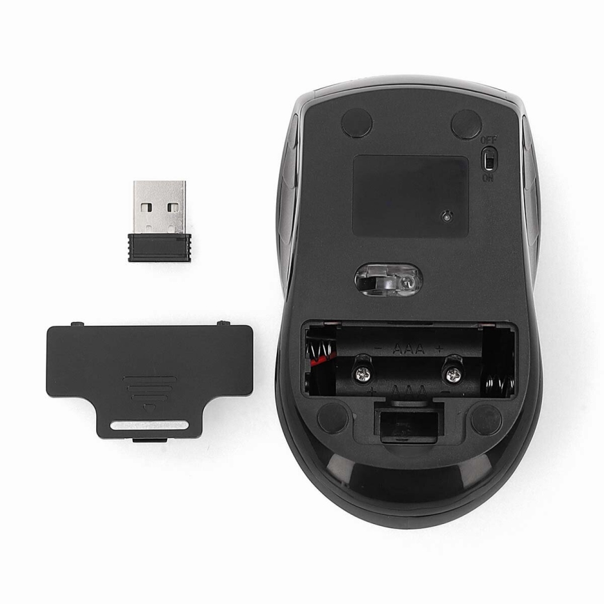 Mouse senza fili 800/1200/1600 DPI 2xAAA nero