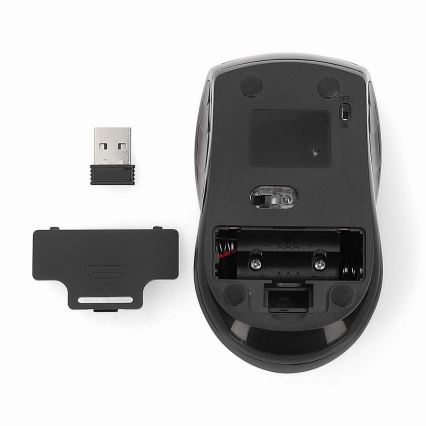 Souris sans fil 800/1200/1600 DPI 2xAAA noir
