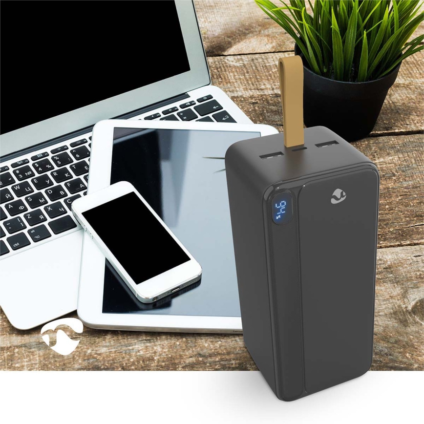 Powerbank mit LED-Display, Power Delivery, 30.000 mAh