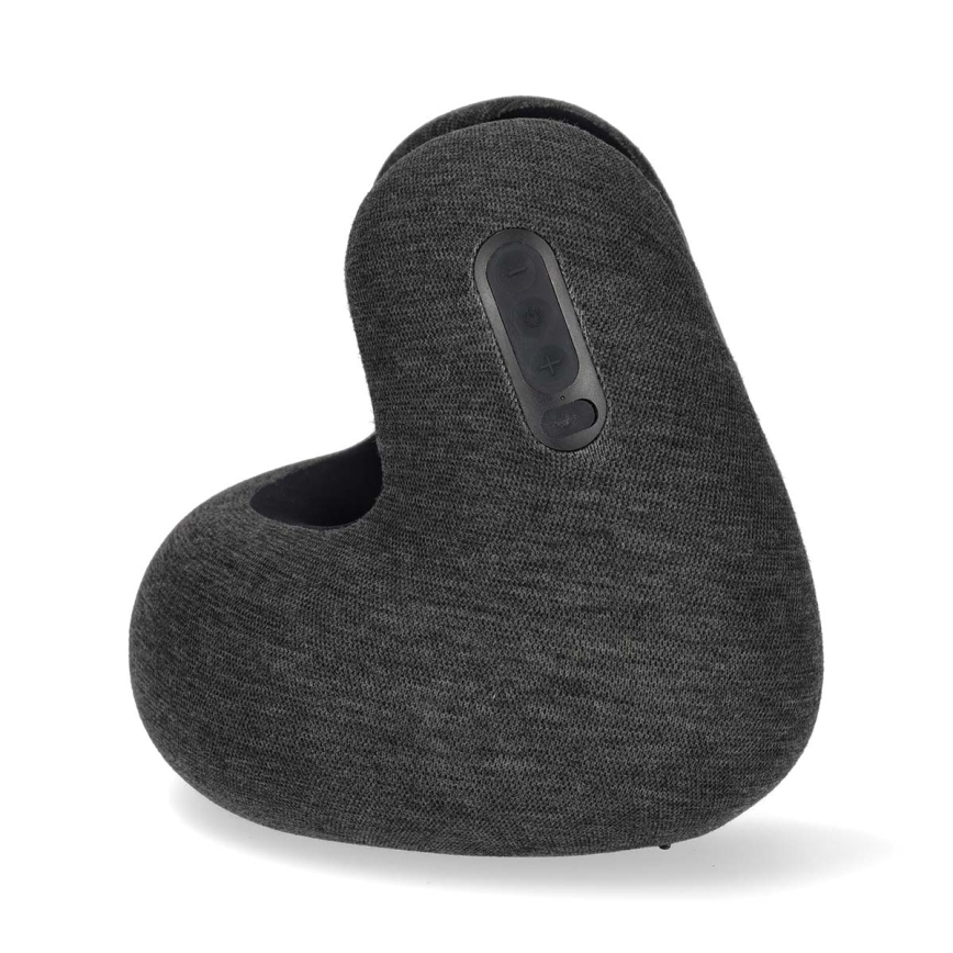 Cuscino da viaggio con cuffie wireless integrate grigio